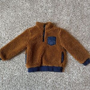Janie and Jack Brown Fleece Kids Hoodie